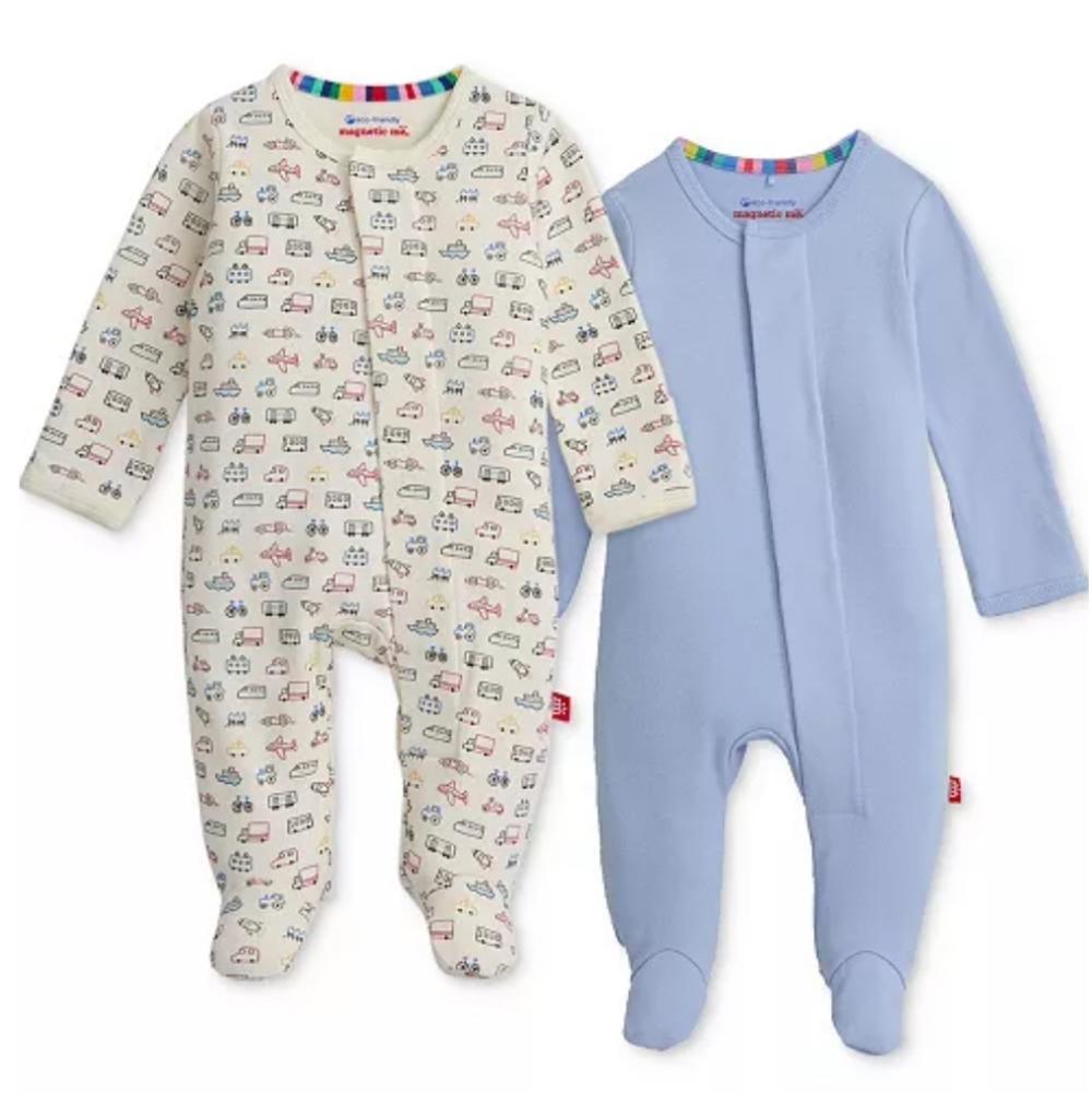 Magnetic Me Organic Cotton Footie 2 Pack Bundle